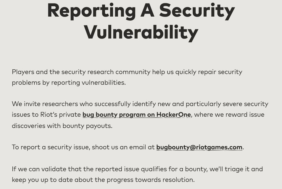 HackerOne平台上的拳头赏金项目页面截图，显示漏洞奖励金额区间