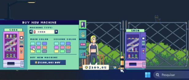 售货机前排起长队的顾客，不同角色形象代表各类消费者，气氛热闹