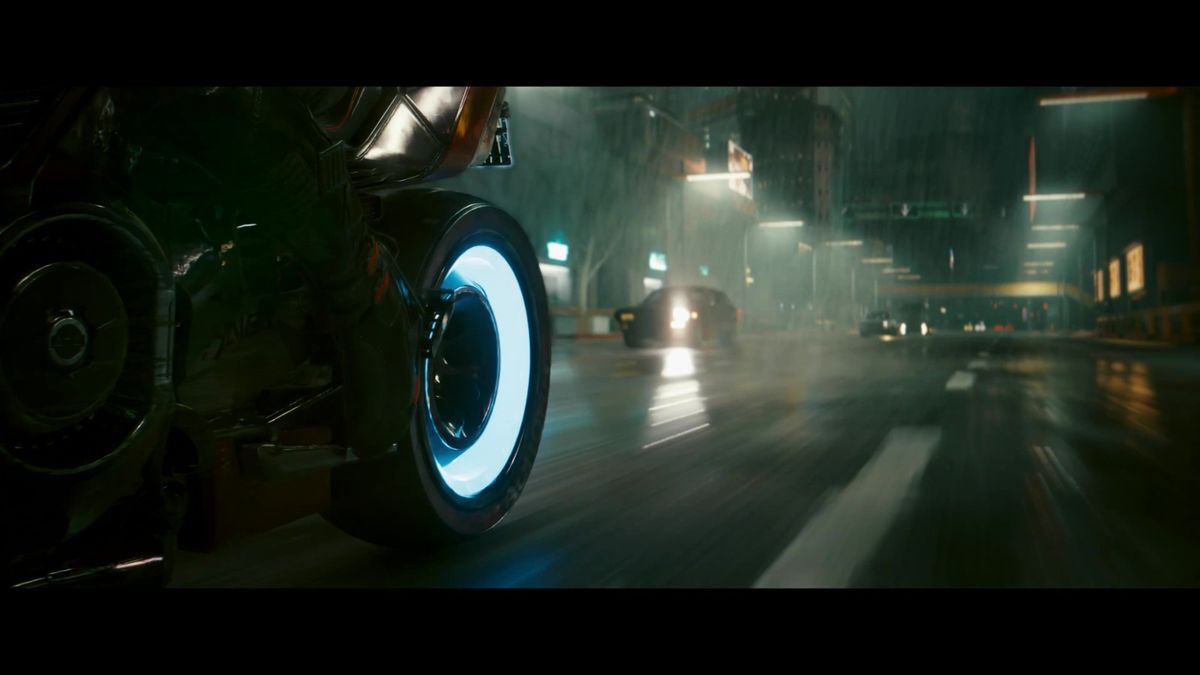 V在酒吧与NPC对话，场景细节丰富，光影效果逼真