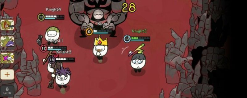 《佩布尔骑士》游戏主界面展示，像素风格的骑士角色与城堡背景清晰可见，整体画面复古而精致