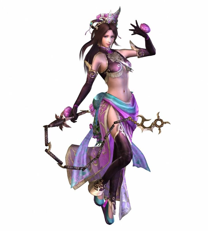 《真三国无双6》中另一款貂蝉皮肤，采用白色基调，裙摆轻盈，更具仙气