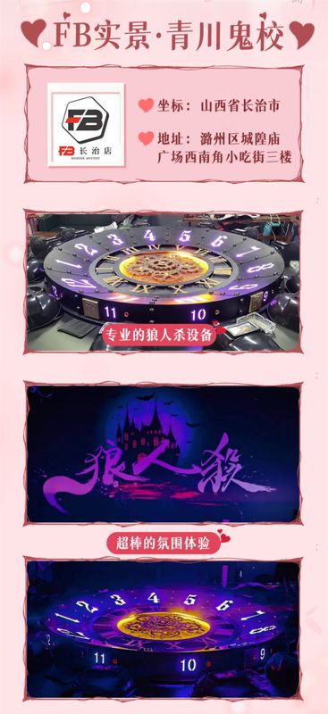 活动现场实景图，玩家们围坐在灯光柔和的圆桌旁，正在进行激烈讨论，桌上摆放着身份卡和游戏道具