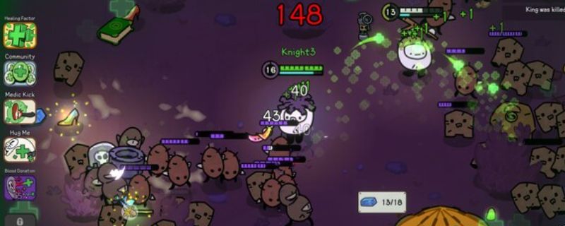 《佩布尔骑士》游戏画面截图，展示清新像素风格的战场场景，角色在石质平台上布置防御单位对抗来袭敌人