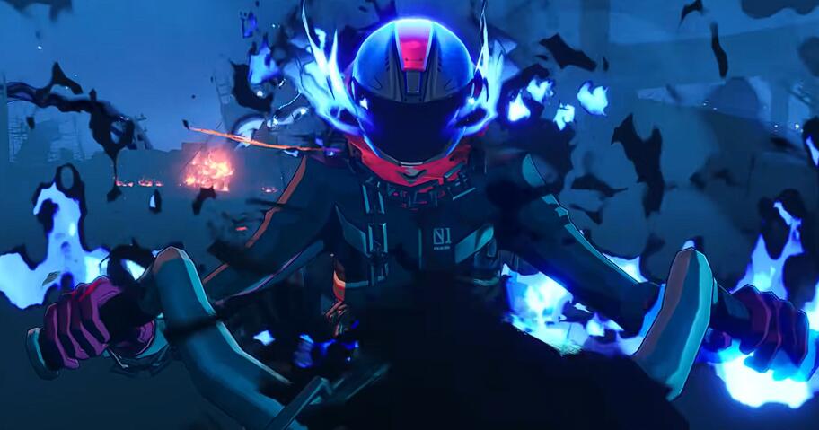 地面上出现一朵 glowing 的红色花朵，玩家角色正冲刺靠近拾取，BOSS也在转身试图接触