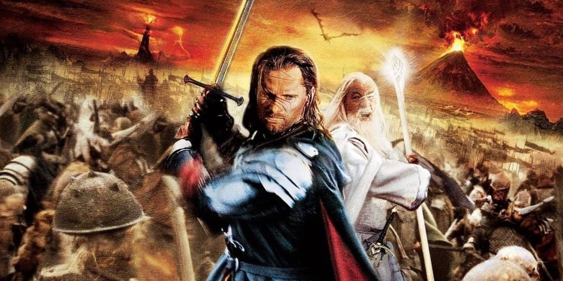 概念艺术风格的星球大战场景，绝地武士在战场上对抗大量冲锋的帝国士兵，背景为爆炸的星际战舰