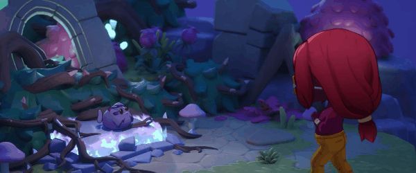 玩家正在游戏中为一只毛茸茸的小生物洗澡，水花四溅，小生物开心地摇尾巴，画面生动有趣