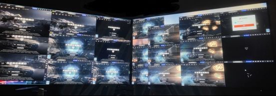 双方战舰在星域对峙，炮口对准彼此，能量条蓄势待发，大战一触即发