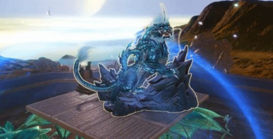 狴犴在镇御形态下化为结界装置，雷光构成防护罩笼罩家园区域