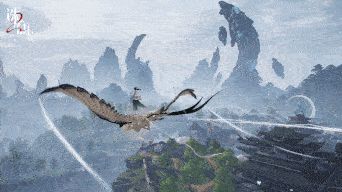 多名玩家协同作战，围绕一头体型庞大的远古巨兽展开围攻，空中符咒飞舞，地面裂痕蔓延