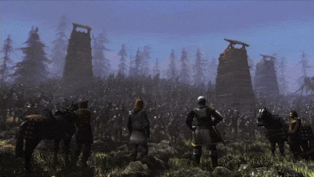 动态战斗画面，展示骑兵冲锋与火炮齐射的协同作战过程，战场特效逼真