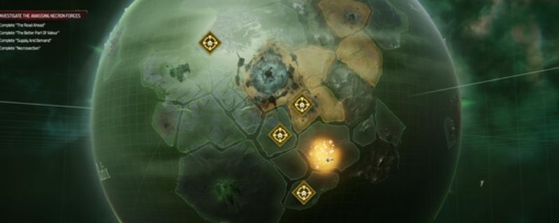 《战锤40K：机械神教2》游戏主视觉图，展现机械教团在废土星球上行进的壮观场景，背景为破碎的星际战舰残骸与红色天空