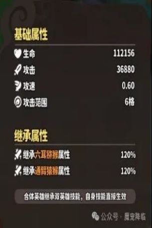 白眉元帅属性面板截图，详细列出生命、攻击、攻速、范围等数值