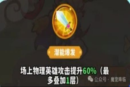 技能‘潜能激发’图标与描述界面，显示攻击力提升60%的效果