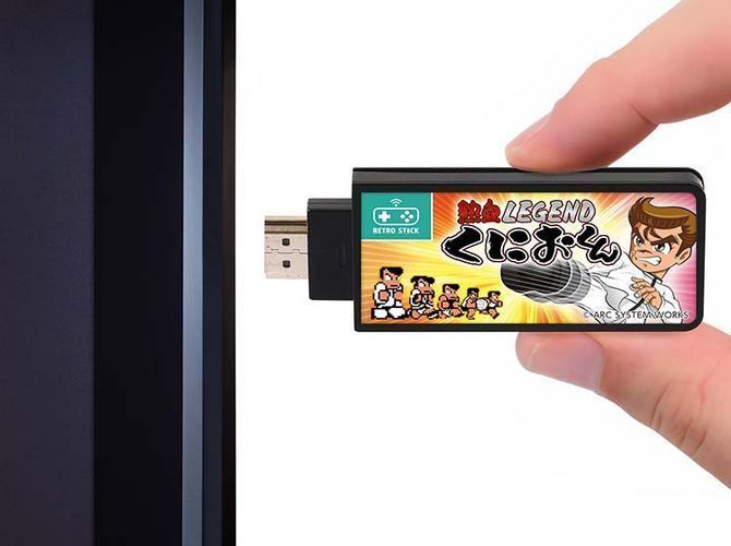 多角度展示《热血硬派》袖珍游戏机连接电视后的实际运行画面