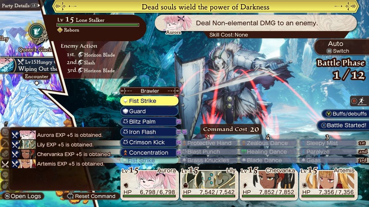 主角与一名身穿铠甲的男性冒险者在公会大厅交谈，背景有武器架与公告板