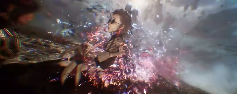 《光与影：33号远征队》中默偶在春意原野阔野区域出现的场景，周围绿草如茵，光影交错，角色正悄然接近