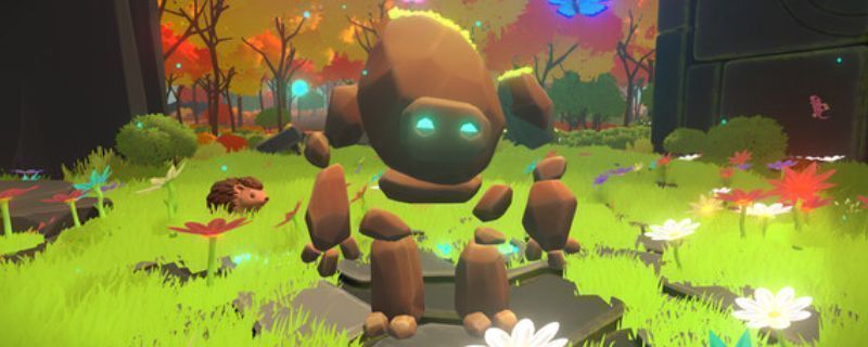 《Unpetrified：Echoes of Nature》游戏主界面展示，画面呈现宁静森林与神秘光影交织的自然景观