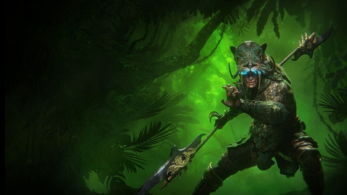 《暗黑破坏神4：憎恨之躯》宣传图，黑暗背景中浮现红色符文与恶魔轮廓，氛围压抑而神秘