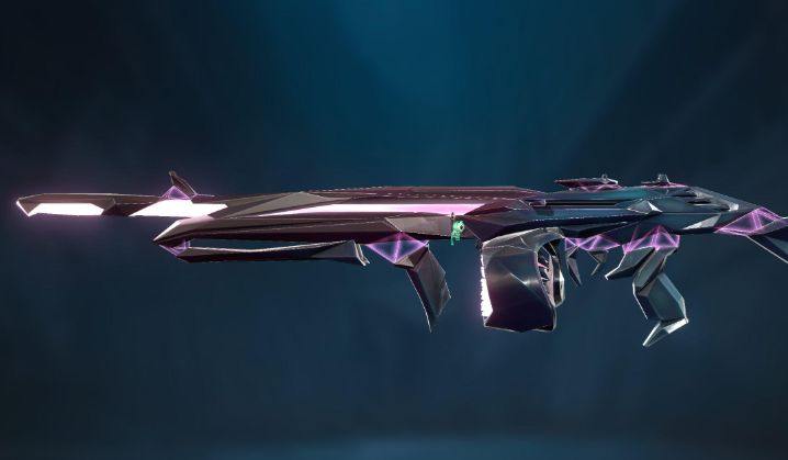 玩家在活动中完成任务获得枪皮奖励的界面提示，弹出‘恭喜获得：源能脉冲-突击步枪皮肤’