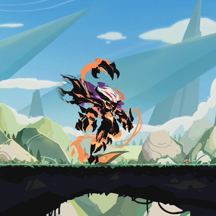 极焱形态终极技释放，青焰如巨龙腾空，瞬间清场