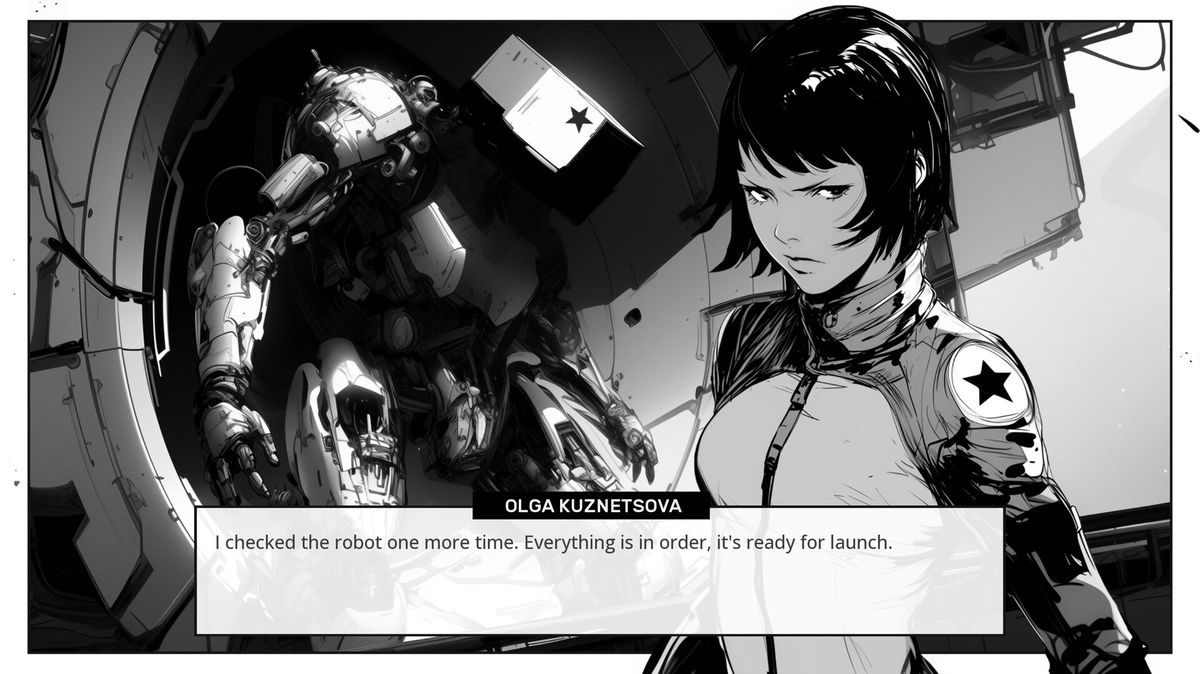 游戏内场景截图，昏暗的飞船走廊中，一名身穿苏联宇航服的船员背对镜头站立，周围墙壁渗出暗红色液体