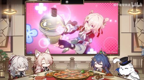 三月七身穿新战斗装束，手持冰剑在雪地中施展连击，技能特效呈现蓝色光痕