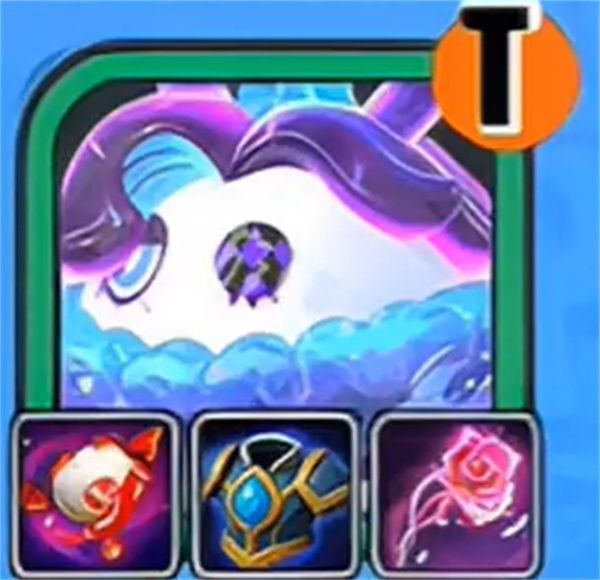 暗匿小丑棋子装备界面，显示魔法盔甲与哥特护符的装配效果