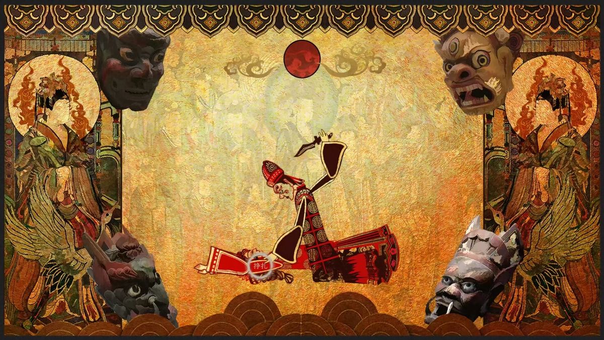 《白河村》Steam商店页面截图，展示游戏主视觉图，画面阴森，村落废墟笼罩在迷雾中，充满恐怖氛围