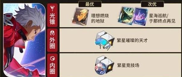 Archer遗器搭配界面截图，显示量子套四件套激活状态，属性加成清晰可见