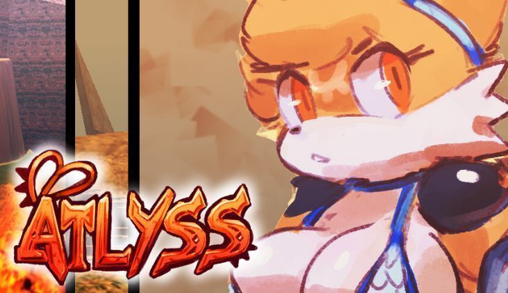 《ATLYSS》游戏主视觉图，展示低多边形风格的动物角色与奇幻世界场景