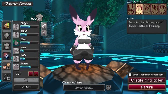 角色创建界面展示，玩家可自定义种族、职业与外观细节