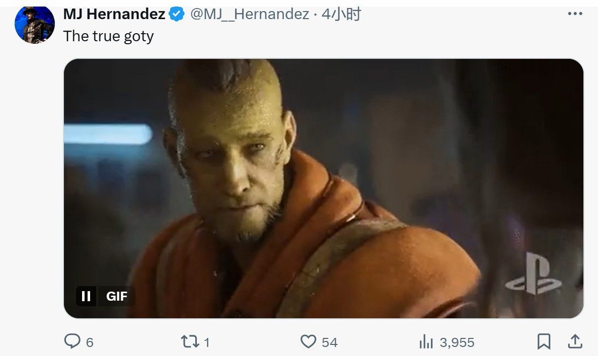 玩家评论截图，配图是《星鸣特工》主角形象，文字称其为‘真正的年度游戏’，带有讽刺意味