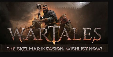 《战争传说》新DLC宣传图，展示被战火笼罩的中世纪城堡与集结的Skelmar军队