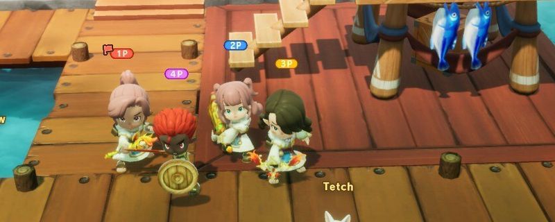 《幻想生活ｉ》战斗场景截图，主角与三名队友围攻一只盘旋在空中的巨龙，技能特效绚丽，界面显示角色血量与技能冷却