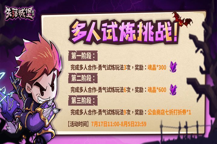 玩家在多人连战中合力对抗巨型Boss，技能特效绚丽，团队配合紧密