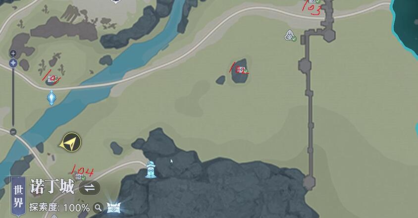 史莱克学院后山修炼场场景，一根高耸石柱顶端漂浮着宝箱，下方一名魂师正释放藤蔓技能尝试攀爬