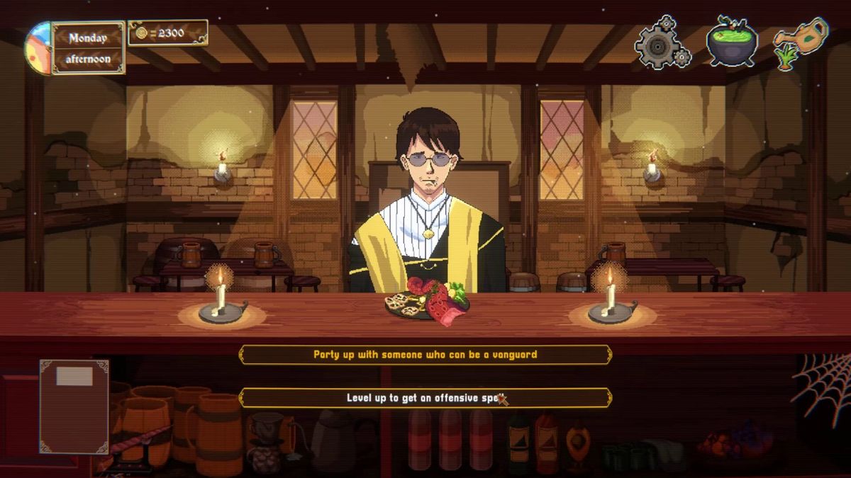 庆典场景，酒馆外挂起彩灯，冒险者们举杯欢庆，气氛热烈