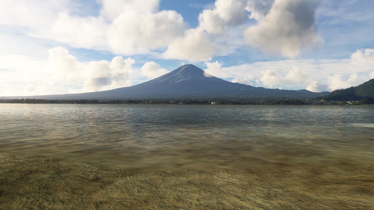 八丈岛植被覆盖率对比，2024版树木分布更自然，层次感更强