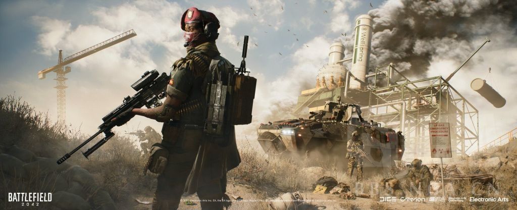 对比图显示《三角洲行动》使用的宣传图与《战地2042》官方宣传画面高度一致