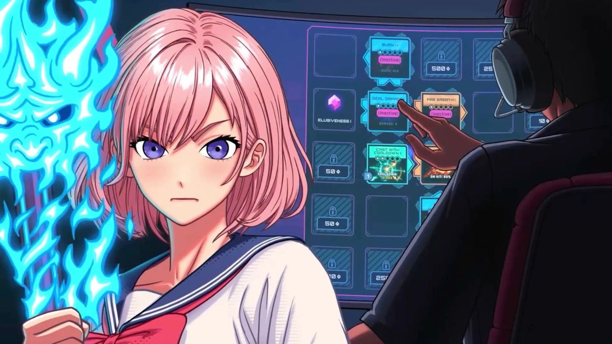 游戏UI界面截图，显示角色状态、技能槽与波次倒计时