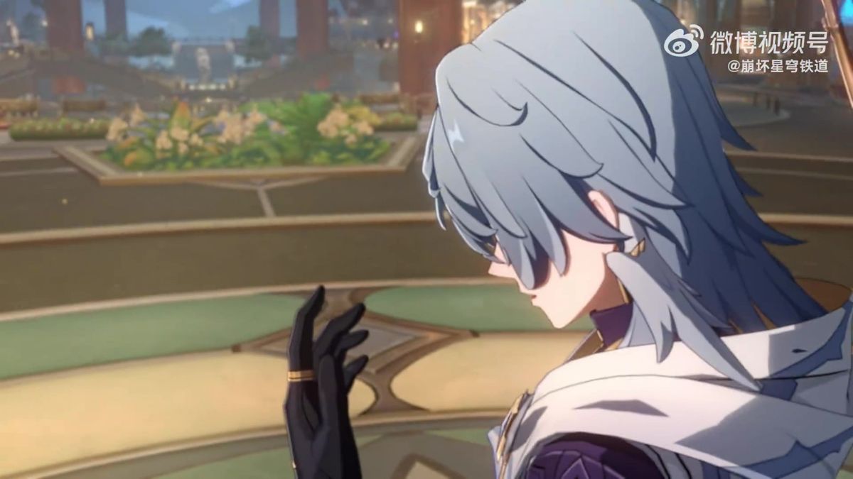 角色星期日立绘展示，身着华服立于教堂光影之中，神情温和却带有深意