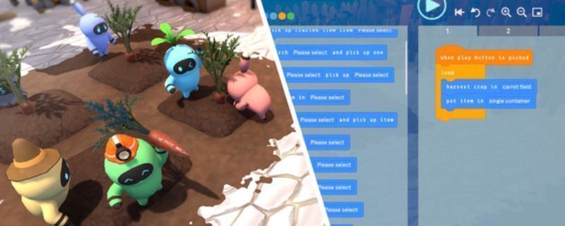 《欧米茄工匠》游戏主界面展示，背景为未来风格的开放世界场景，远处有机械结构与发光矿脉