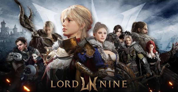 《权力之望》游戏主界面展示，角色身穿重甲手持巨剑，背景为宏伟城堡与魔法天空