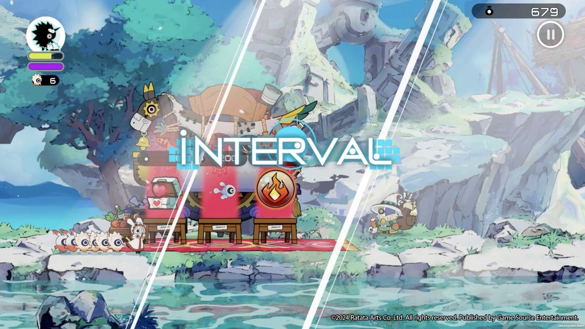 角色在节奏光轨上跳跃攻击，画面充满动感与音乐粒子特效