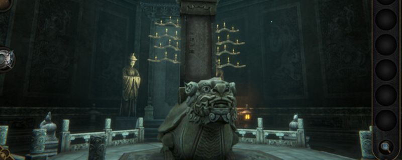 《3D密室逃脱：神秘庄园》游戏主界面展示，一座阴森复古的庄园在夜色中若隐若现，窗户透出微弱光线，营造出神秘紧张的氛围