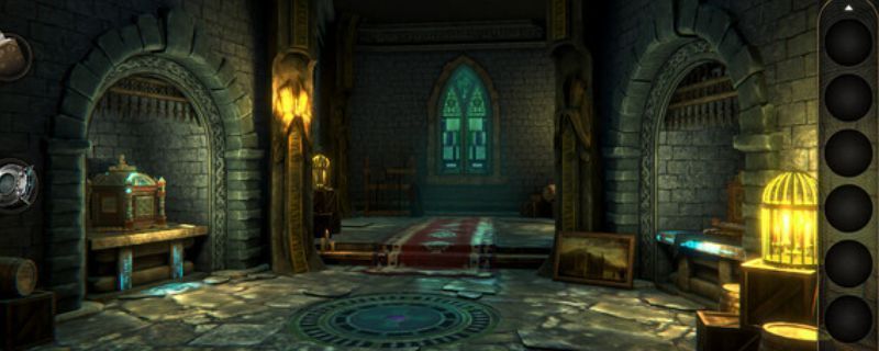 《3D密室逃脱：神秘庄园》游戏主界面展示，阴森庄园外观与神秘光影营造紧张氛围