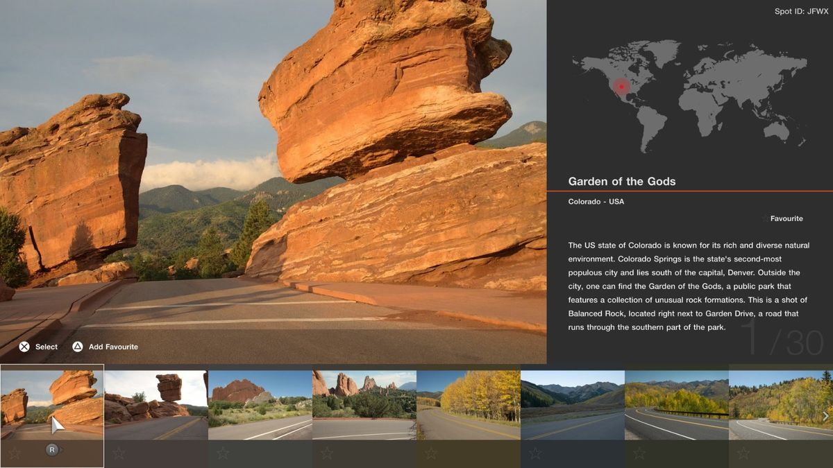 科罗拉多自然风光在游戏中呈现，雪山与森林交相辉映，阳光洒在山间