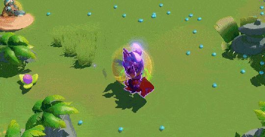 巴巴六释放旋风斩击倒敌人，特效炫目，敌人被卷入空中