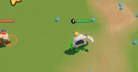 九九六腾空而起，俯冲攻击敌人，敌人被击飞