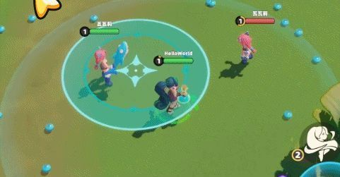 可可乐为队友加血，同时释放技能击中敌人